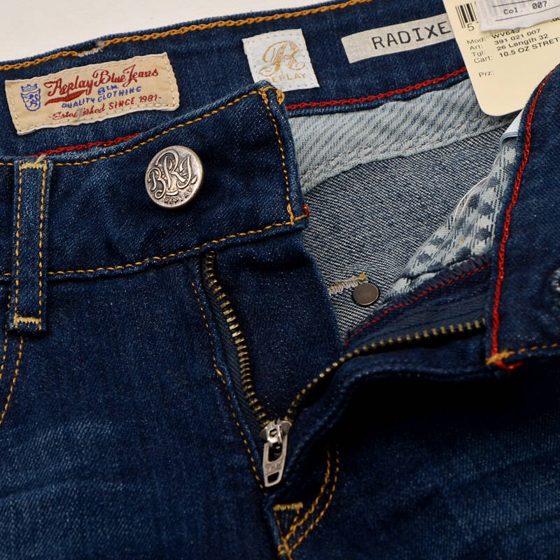 【最新】replay新品 女款休闲时尚个性舒适直筒牛仔裤 xwv640 深蓝 28