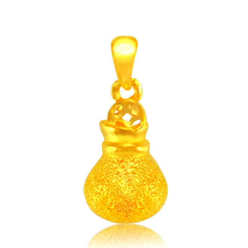 百利金珠宝 24k黄金吊坠 999千足金福瓜项坠 1.19g