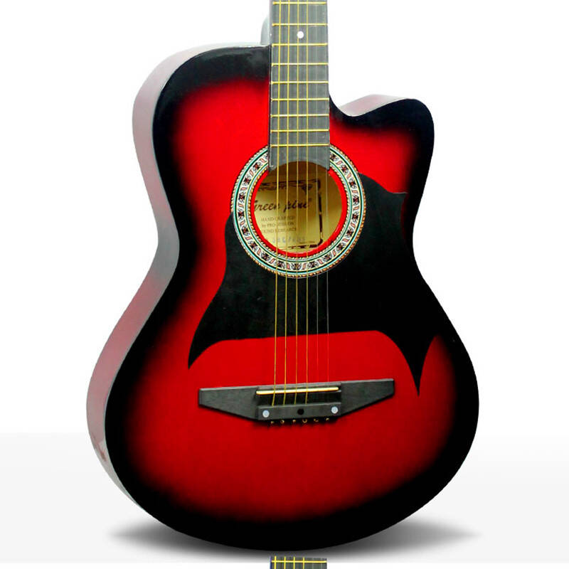 马洛升级38寸炫彩系列练习琴 初学必备民谣木吉他