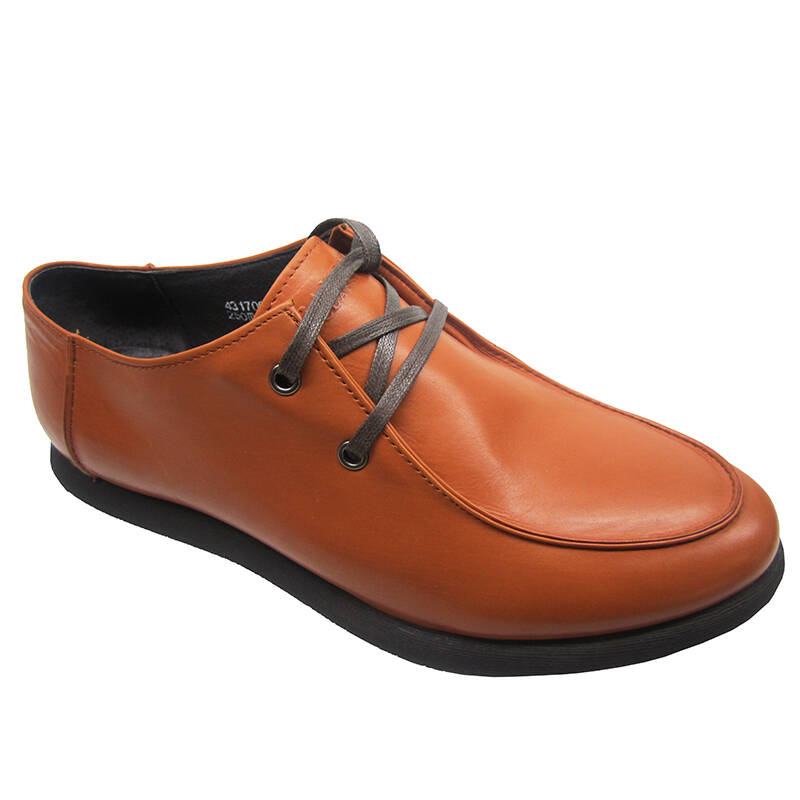 宾奴新品真皮休闲潮男英伦单鞋431700133黄棕色 黄棕色 38