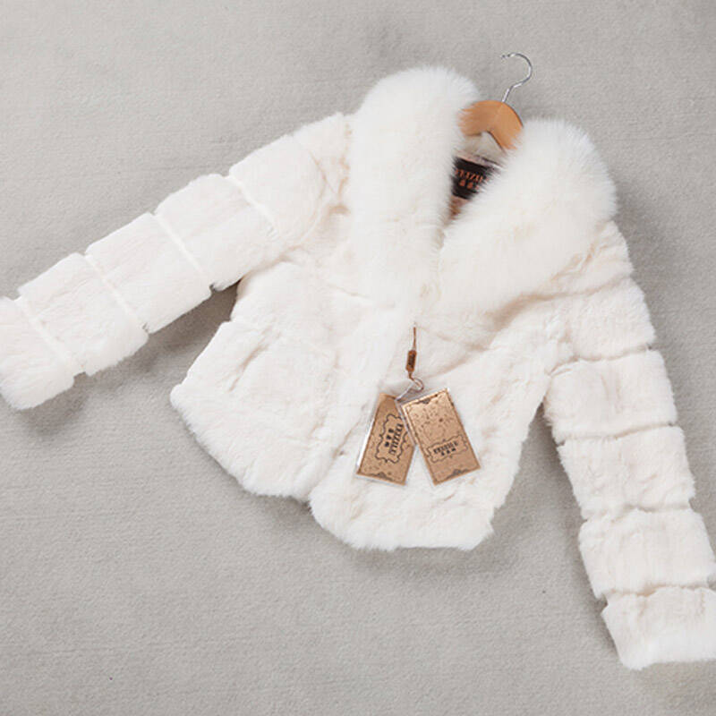 hhtop皮草 2013新款长袖兔毛皮草大毛领短外套女 专柜正品 货到付款