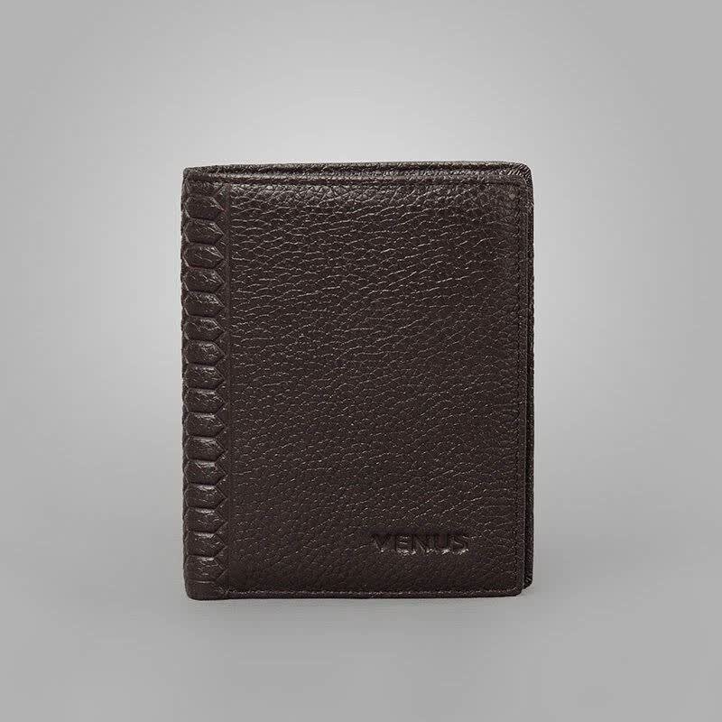 维纳斯(venus)真皮银包头层牛皮钱包多功能欧美男士钱夹票夹046