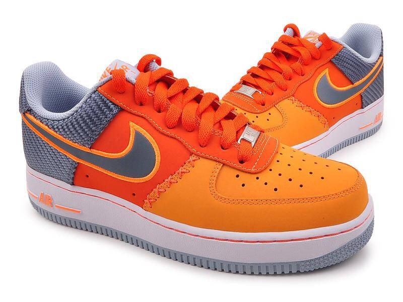 耐克(nike)秋季 男子 空军一号af1经典板鞋488298-800 桔色 40.