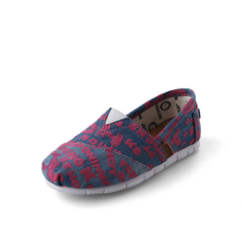 jekecon甲壳虫 新品小码 牛仔水洗字母时尚休闲帆布鞋h002(29-34)