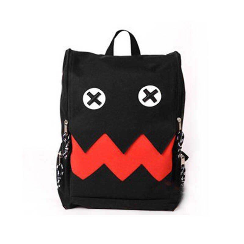 莎玛特 2015新款时尚卡通学生包旅行包男女韩版潮包双肩包 黑色