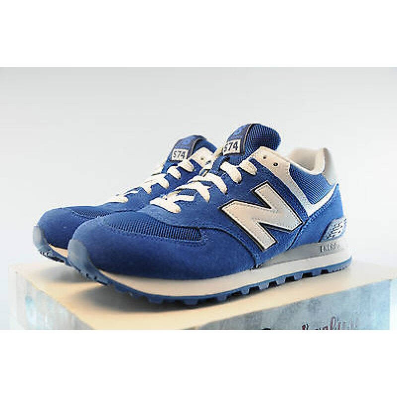 new balance 新百伦 男士绒面革简约运动鞋 ml574cpr 蓝色 us8.