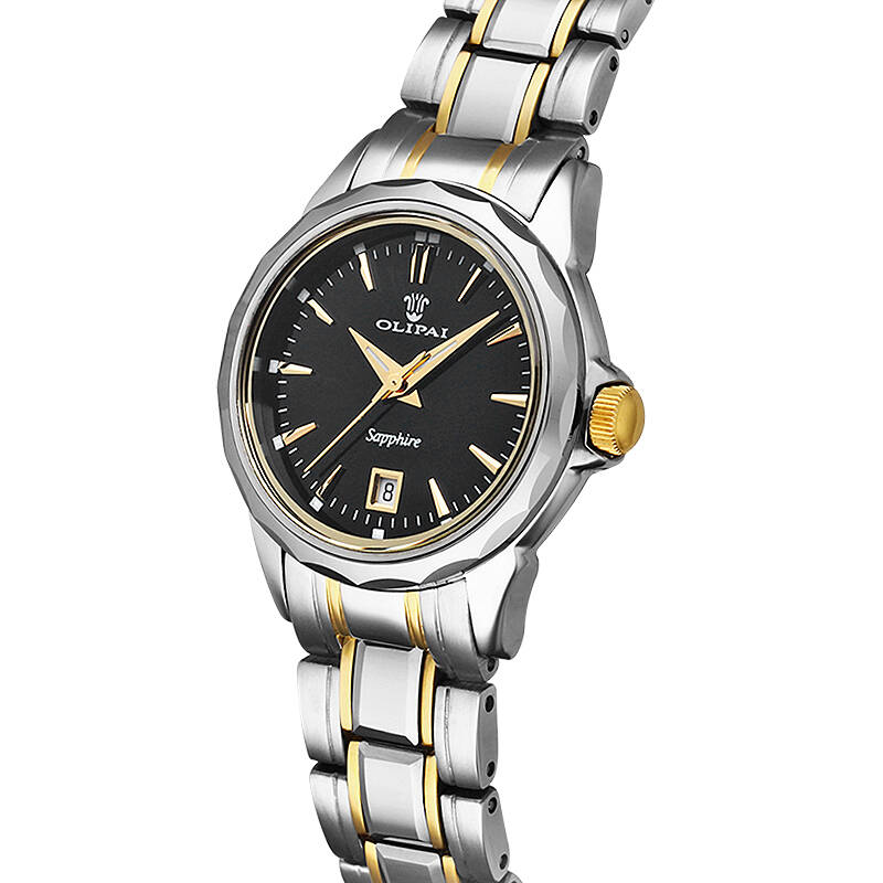 欧力派(olipai)品牌手表商务休闲情侣表时尚女式手表jt9036 间金黑色