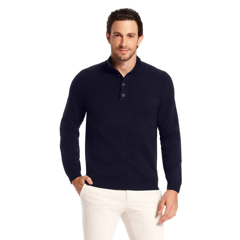 hugo boss/胡戈波士 boss系列 新款男士罗纹羊毛针织衫 毛衣 50247614