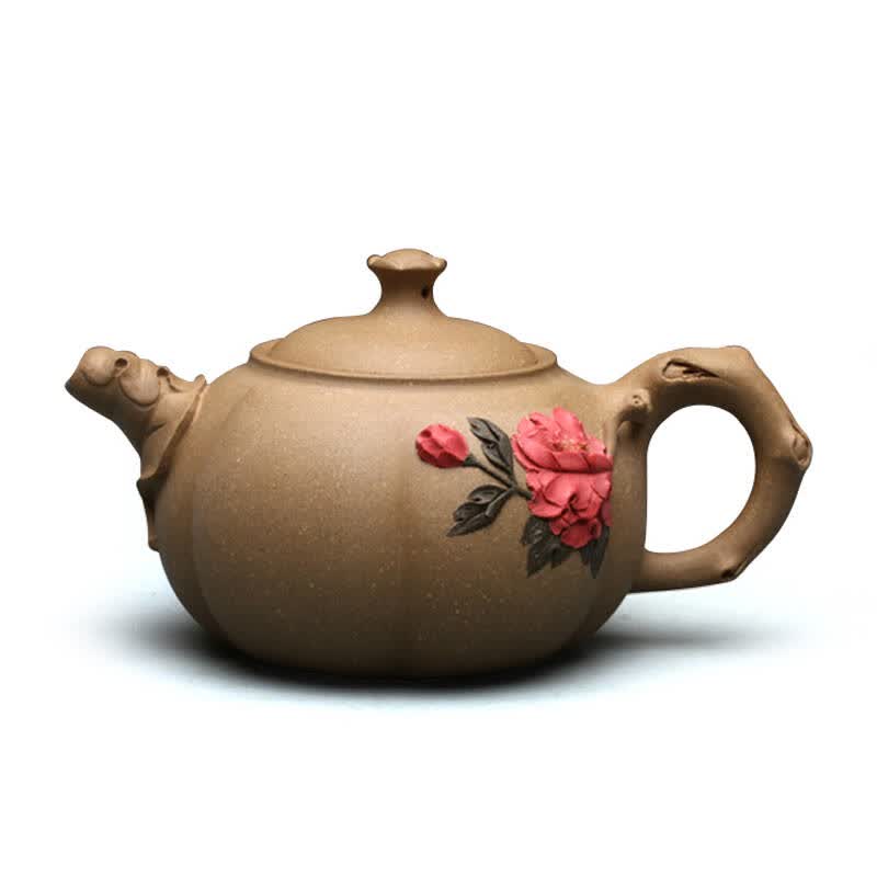 黄龙壶缘 宜兴紫砂壶 陈菊华国家级助工(国色天香壶) 原矿老段泥 紫砂