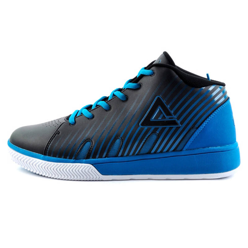 匹克(peak)男运动鞋防滑减震中帮专业篮球鞋e23941a 黑色/宝石绿 40 -