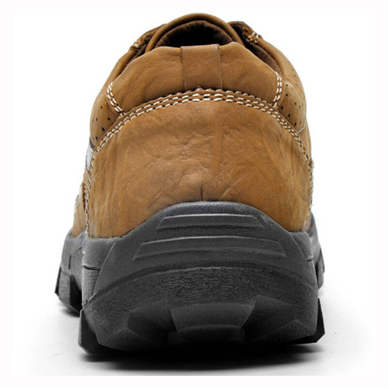 木林森 英伦时尚头层磨砂牛皮户外休闲男鞋220283 浅棕 43