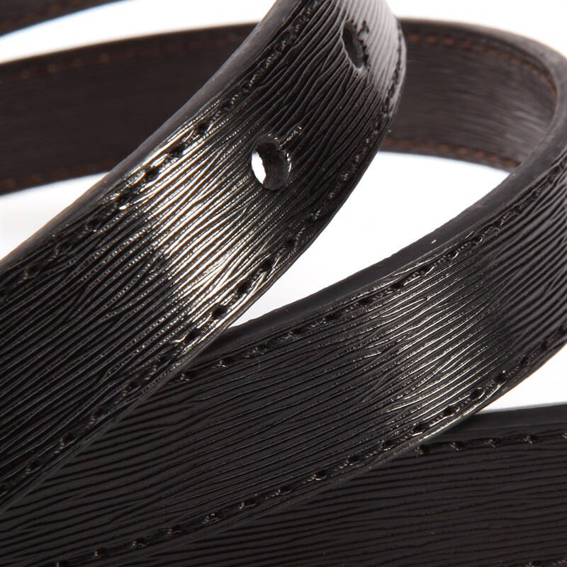 calvinkleinck卡文克莱女士黑色细款皮革按扣腰带皮带l31001316153lcx