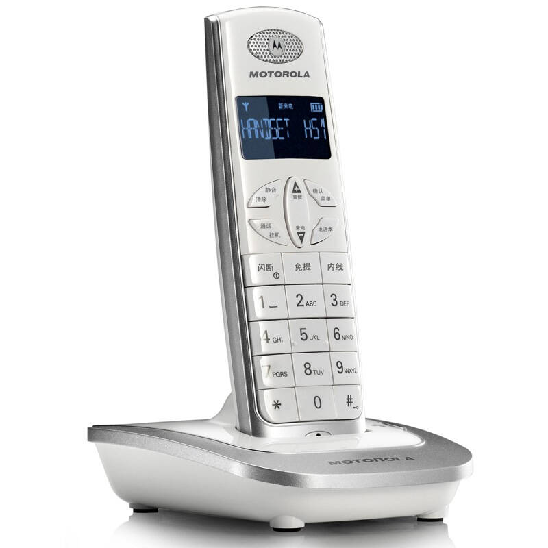 摩托罗拉(motorola)d501c 无绳电话机单机(白色) 自营