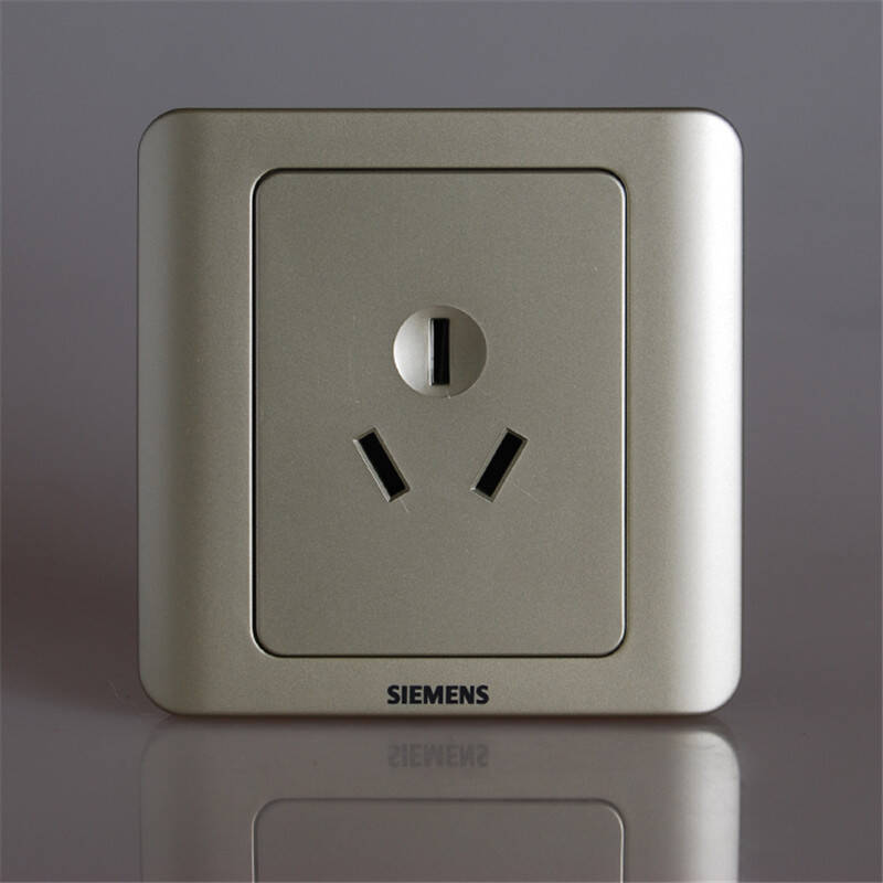 西门子(siemens)开关插座 16a空调三孔插座面板 远景金棕