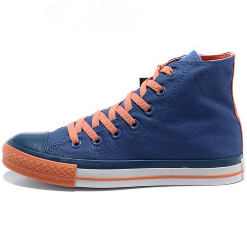 converse/匡威 韩版炫彩二代潮流 蓝桔高帮帆布鞋138543c 蓝色 42