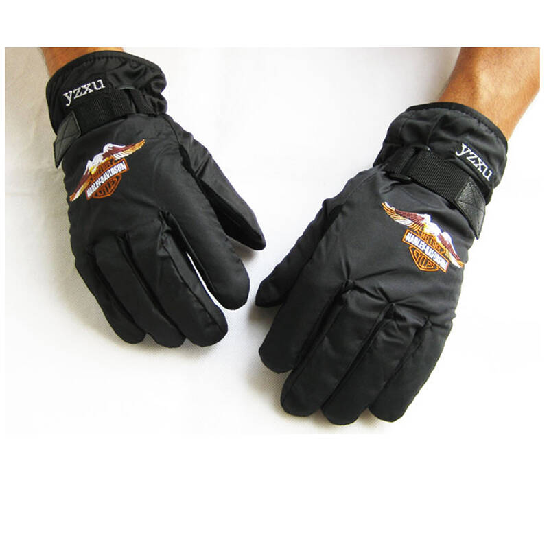 户外防滑手套冬保暖手套骑车手套男休闲款手套 6006黑色 女款-中指8