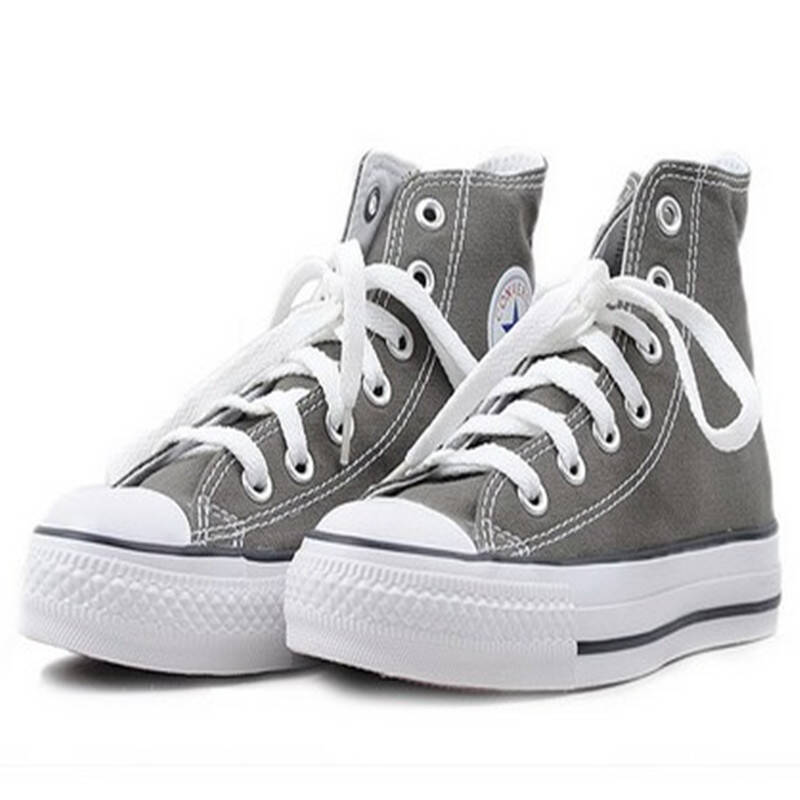 匡威/converse 中性硫化鞋 灰色高帮经典帆布鞋 灰色 35