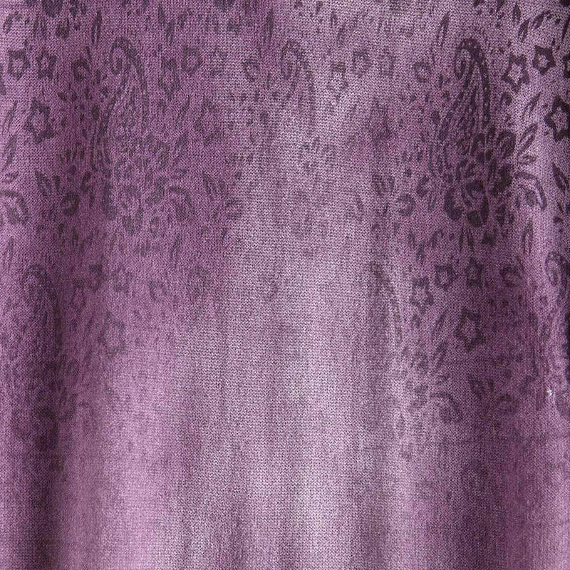 圣迪奥 sdeer 2013秋装新款女渐变对襟中长款长袖针织衫1382244 暗紫