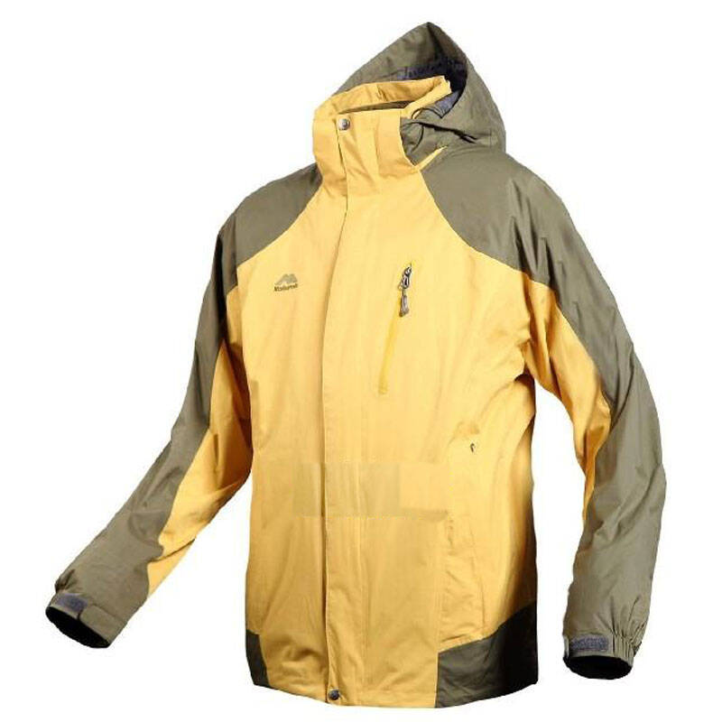 哥仑步kolumb男子户外保暖带帽三合一冲锋衣107441 褐色 l