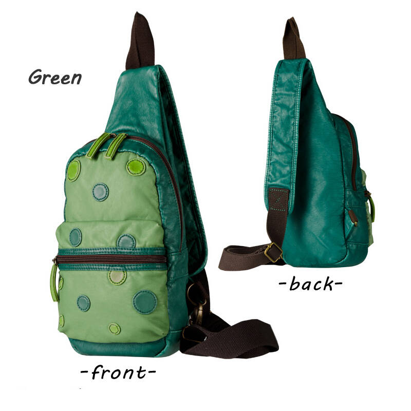 crosscharm女士胸包彩色波点胸包旅行小包相机包斜背包