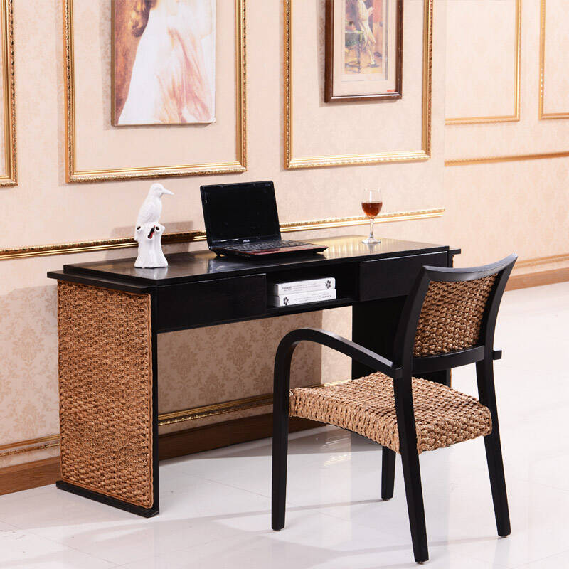 司库诺 藤办公桌 藤编办公椅藤书桌 书房家具办公室藤桌 藤桌子 办公