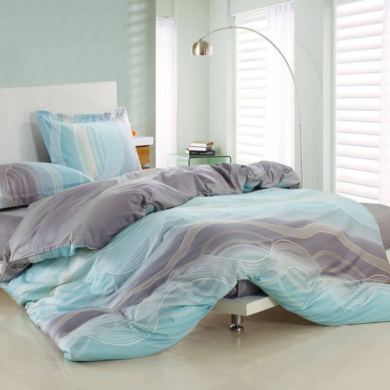 绅宝家纺 纯棉亲肤透气 全棉床单四件套 活性印花 床上用品 意境 1.