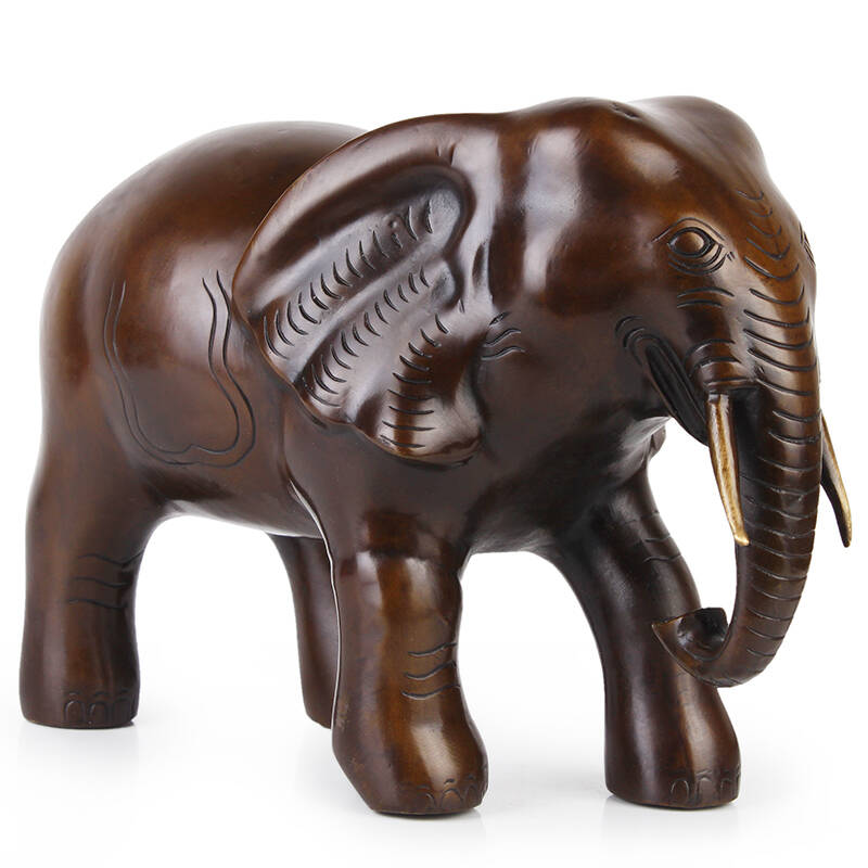 上善若水 铜大象摆件开业礼品家居装饰风水摆设工艺礼品0413 紫铜