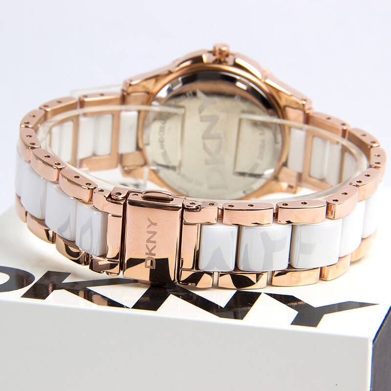 dkny 唐可娜儿 新款时尚休闲陶瓷晶钻女表 ny8818 ny8821 ny88 玫瑰金
