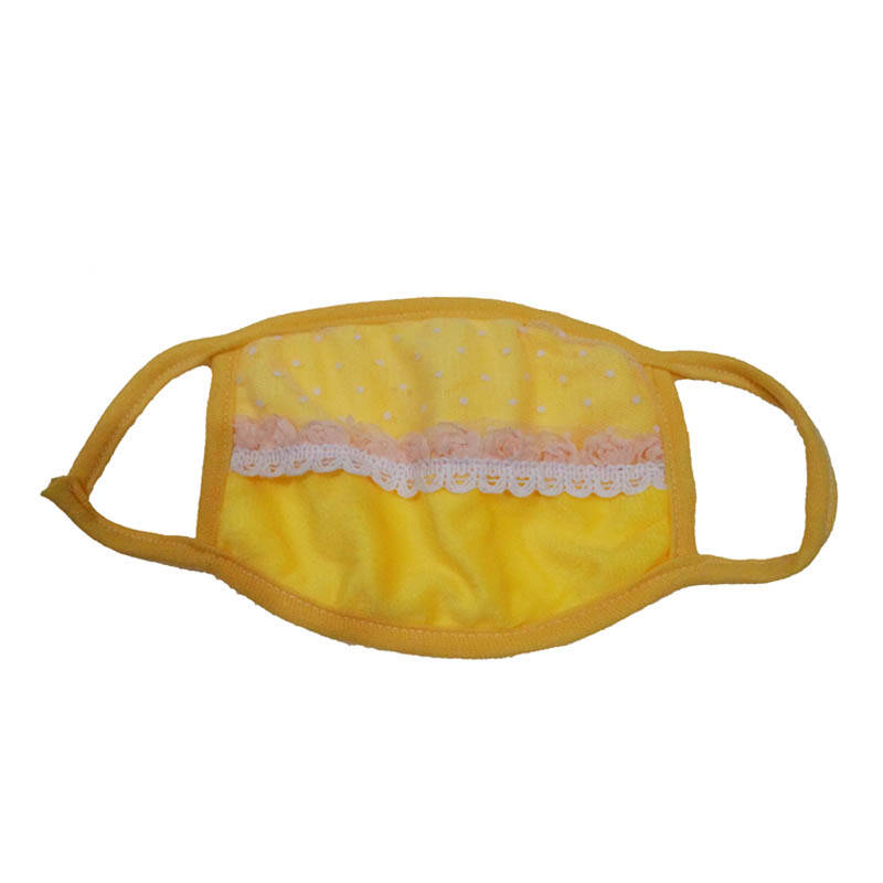 onlinem盎睐玛特 冬季女款口罩 蕾丝边口罩 时尚口罩 二个装 k-913