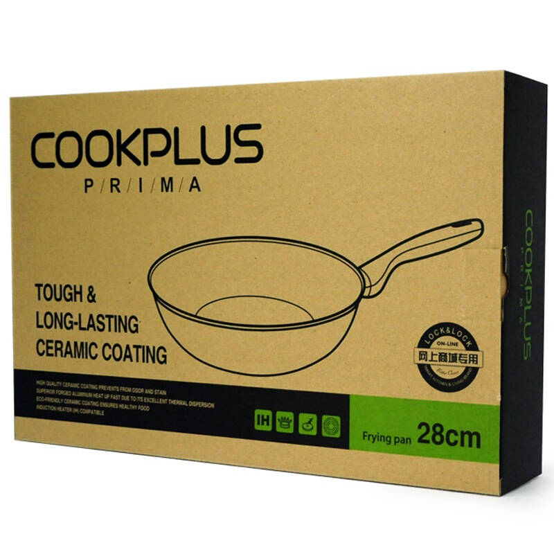 乐扣乐扣(lock&lock)cookplus系列 专用长柄炒锅(28cm)lca5283eg绿色