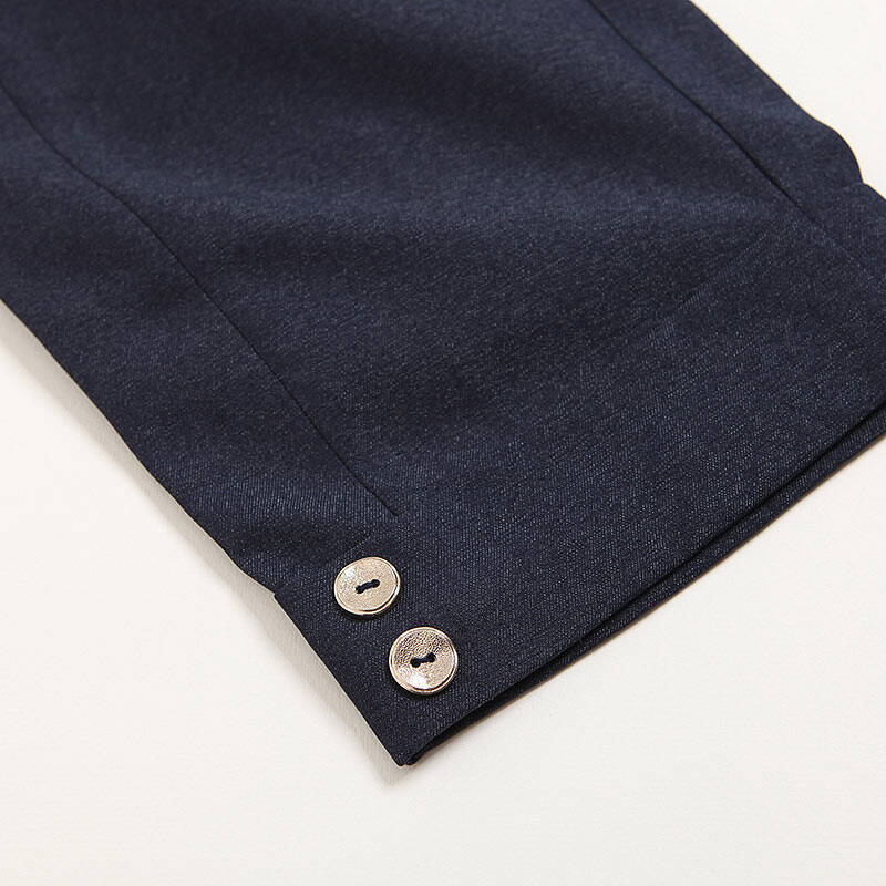 esce la v 2013新款夏装仿牛仔小脚口休闲中裤21201g02 藏青色 l(170