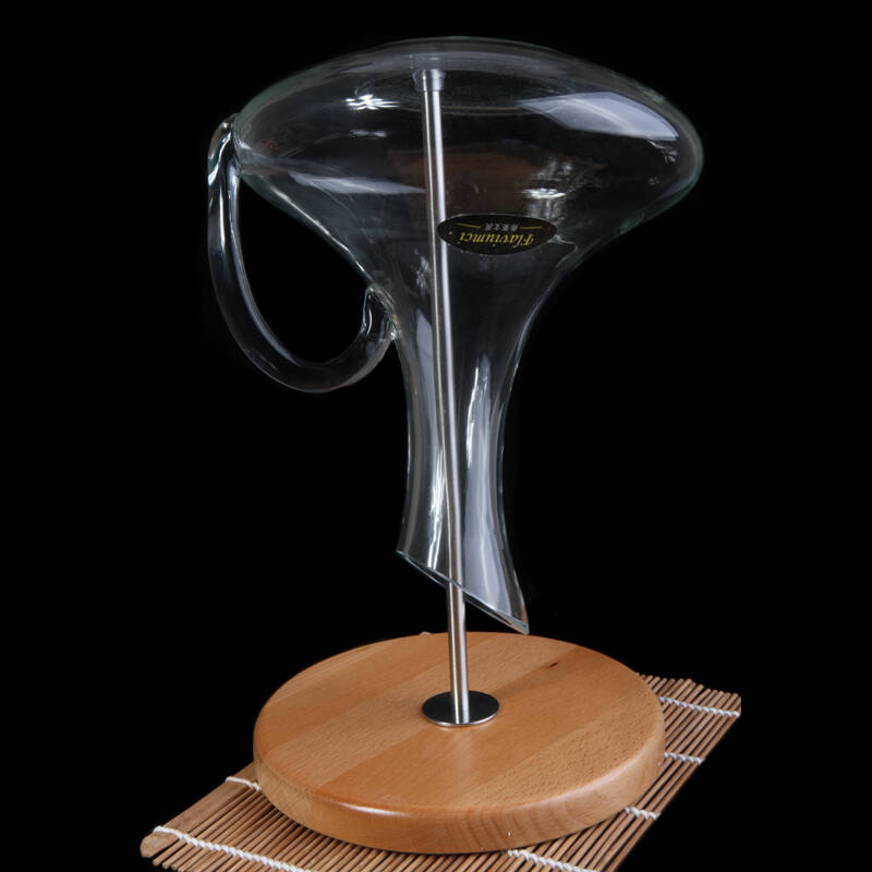 弗莱文茨木制底座醒酒器支架 醒酒器倒置架 干燥架 高档酒架 支架