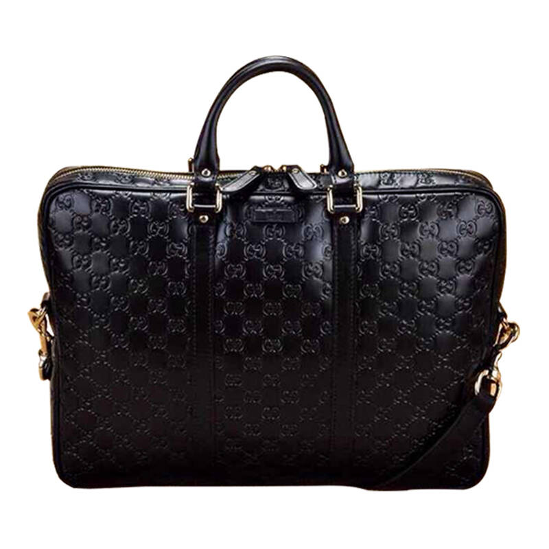 古驰gucci牛皮压花男式商务手提公文包201480