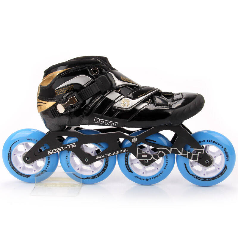 原装进口专业竞速轮滑鞋 速滑鞋 邦特系列z 黑色 31码