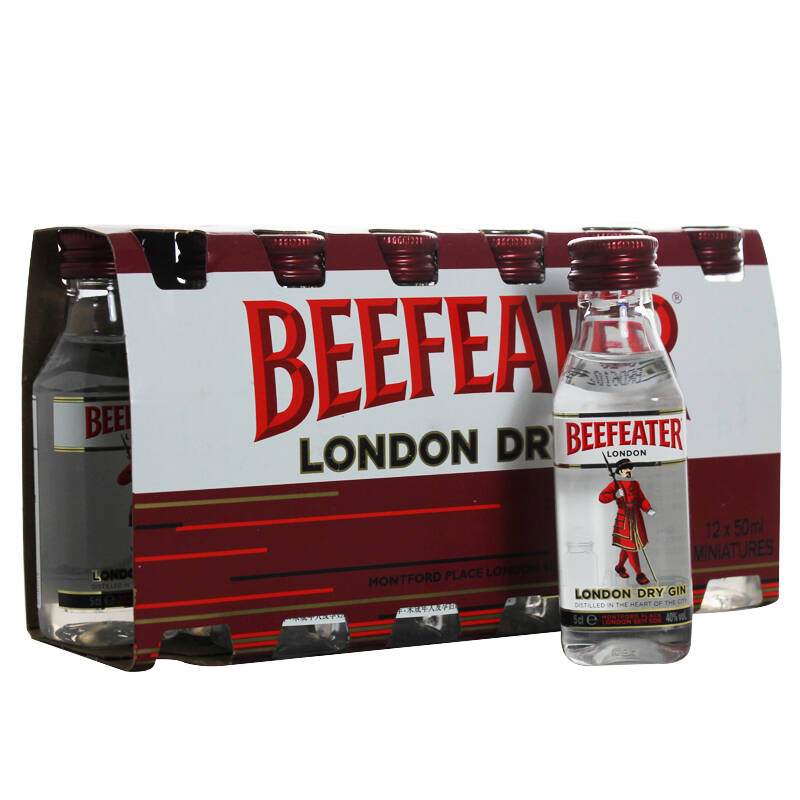 洋酒酒版beefeater必富达/必发达金酒50ml
