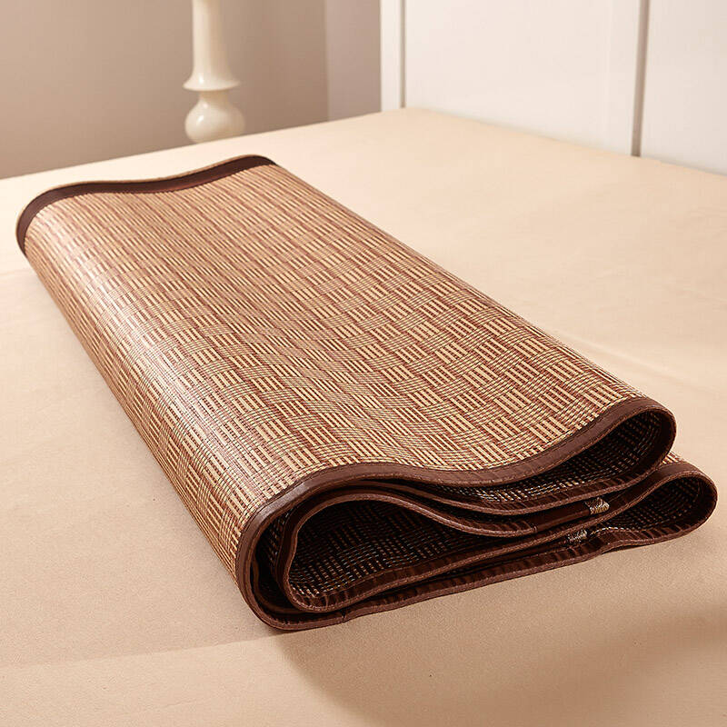 苏皇家纺 竹席凉席三件套碳化双面1.5米1.