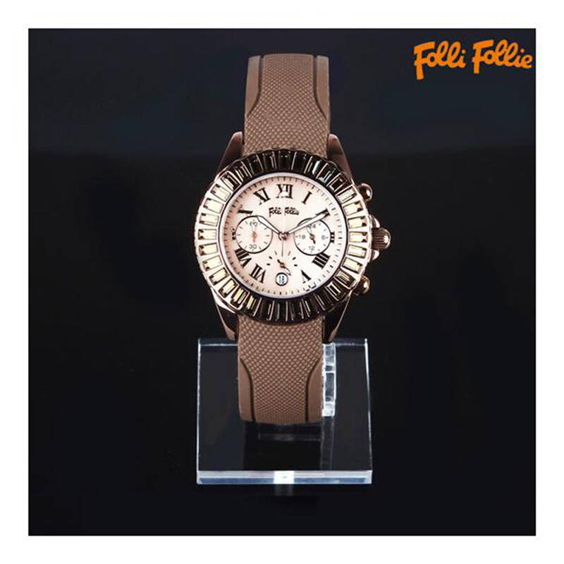 follifollie 芙丽芙丽 巧克力母贝表面手表 wf7a019zeb 咖啡色 均码