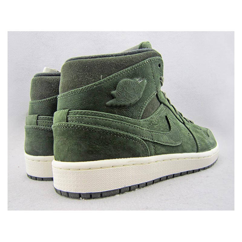 jordan 1 mid aj1 男子高帮篮球鞋运动鞋休闲板鞋 649688-307军绿麂皮