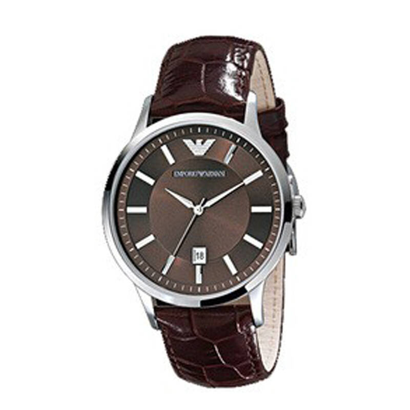 armani 阿玛尼手表 咖啡色都会品味时尚对表 ar2413/ar2414 男表