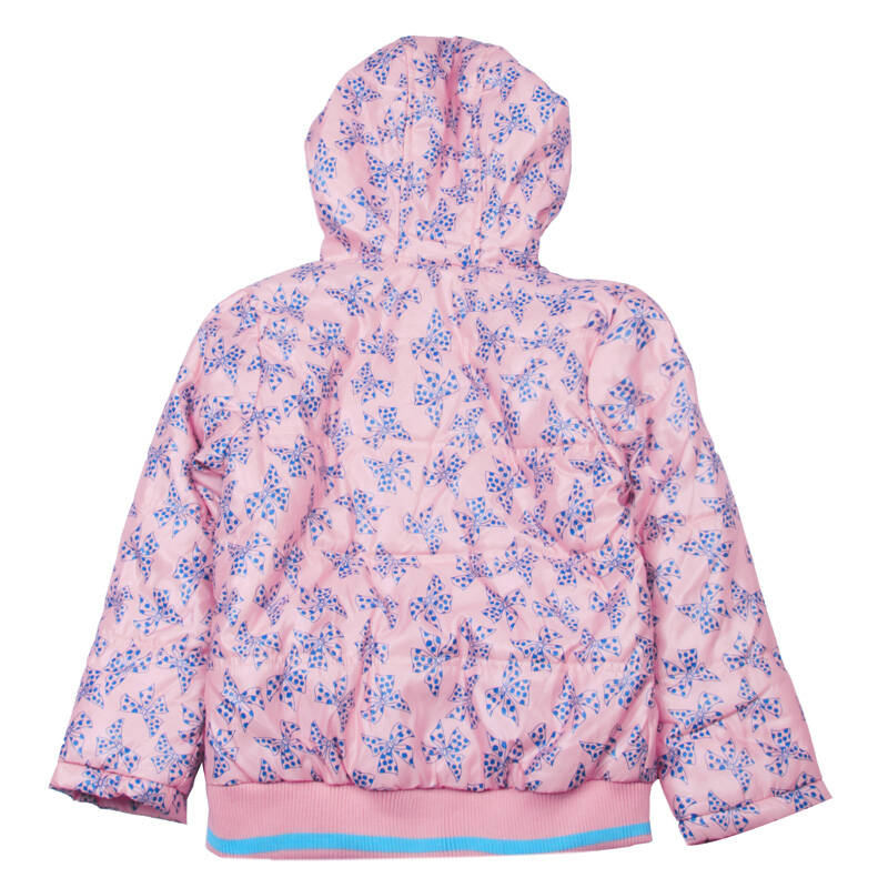 品牌童装momoco玛米玛卡15新款女童秋季带帽薄款棉衣25172069 水红