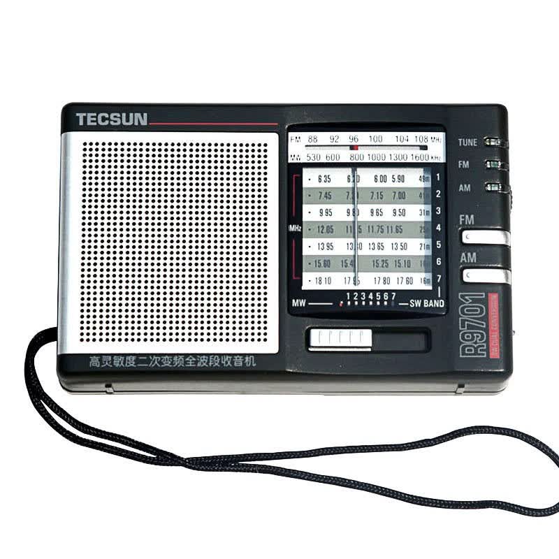 德生(tecsun) r9701 全波段指针式二次变频收音机 (黑色) 自营