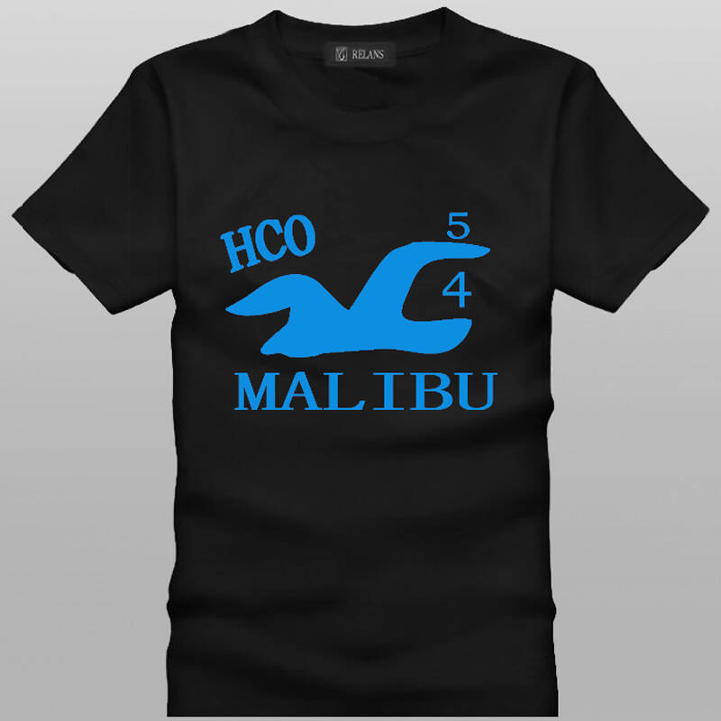 j264 relans大雁字母个性趣味创意印花时尚休闲百搭纯棉潮男t恤 黑色