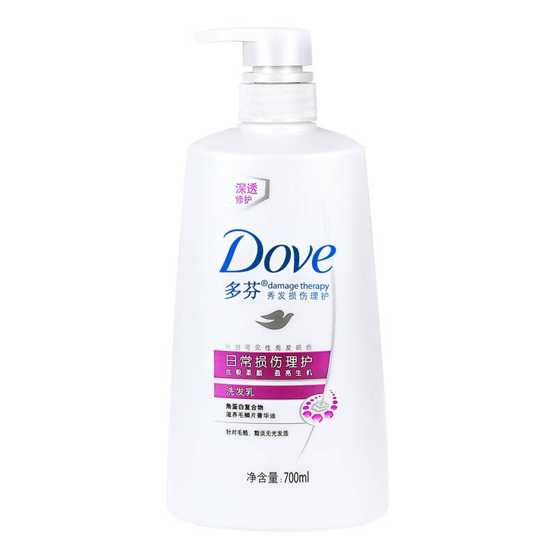 多芬(dove)洗发乳 日常损伤理护700ml(新旧包装随机发放) 京东自营
