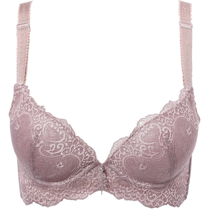 闪购 爱黛 调整型内衣 聚拢加宽侧比新娘文胸罩爱戴ad0860 豆沙红 75a