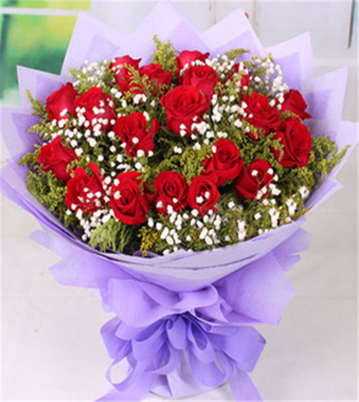 鲜花速递武汉北京上海深圳成都 33支红玫瑰 守候一生玫瑰花