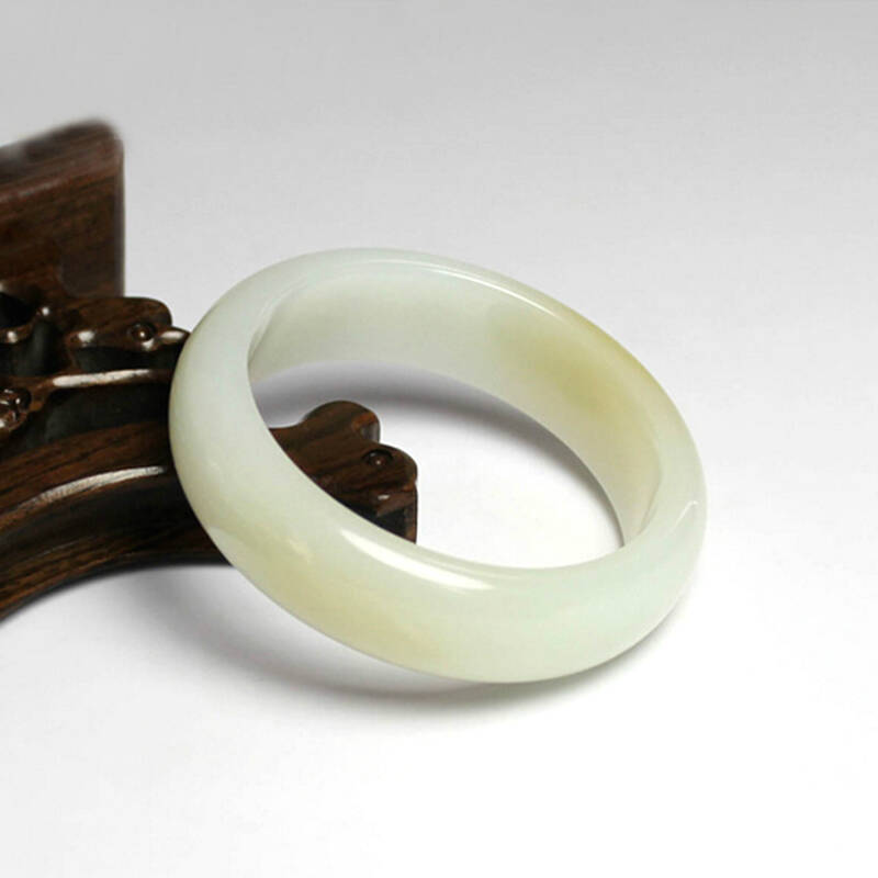 绿河谷 天然和田玉石 羊脂白玉手镯内径56 附鉴定证书