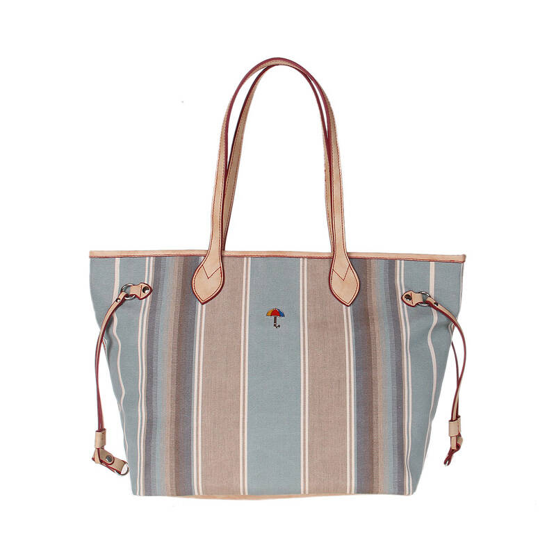 尚人殿堂sunbrella花雨伞面料日韩版帆布包 百搭抽带托特包单肩包女包