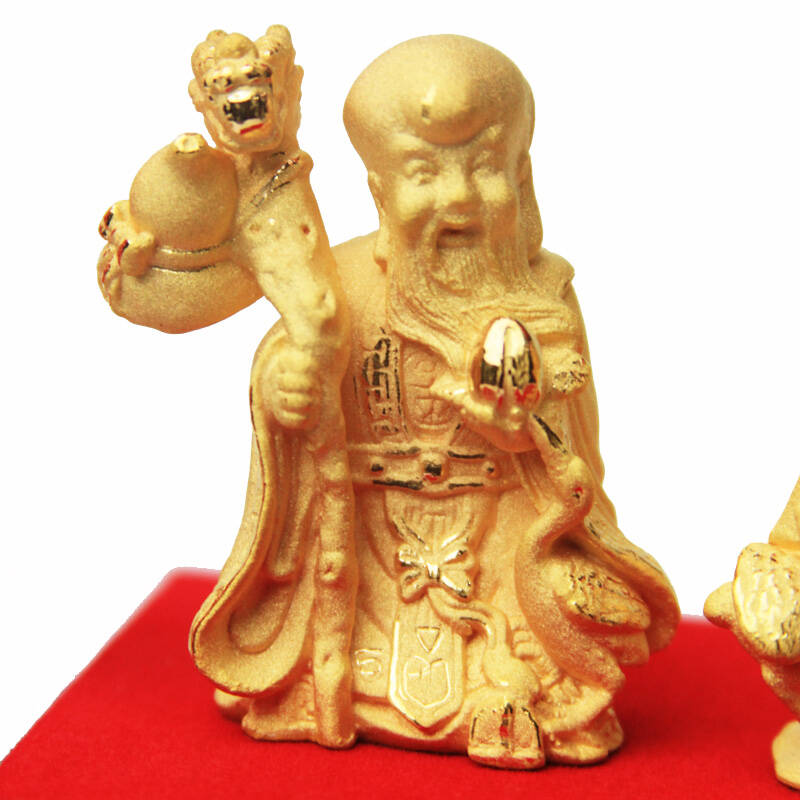至尊煌 寿公寿婆 绒沙金祝寿摆件 生日婚庆结婚纪念日