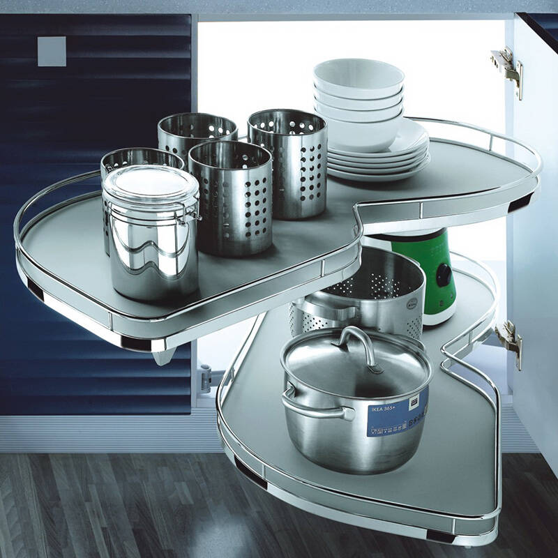 higold/悍高 厨房橱柜拉篮 双层阻尼飞碟拉篮 1000mm规格-左开门