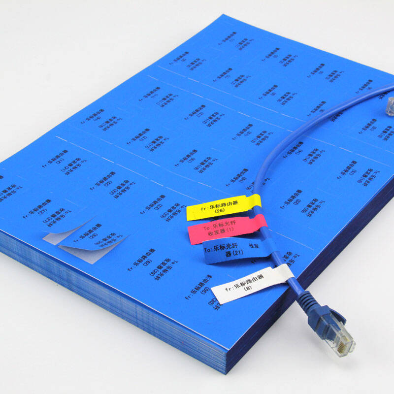 乐标(lopal)a4不干胶网线标签 网络布线贴纸 通信机房线缆标签 p型